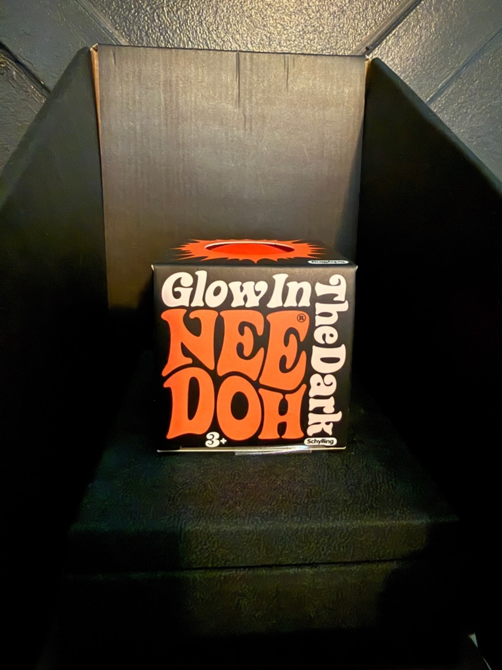 Glow In The Dark NeeDoh Retro Squishy Toy - Orange